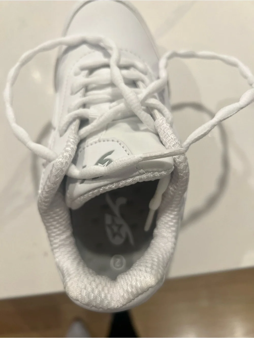 Classic White Kids Lace-Up Sneakers